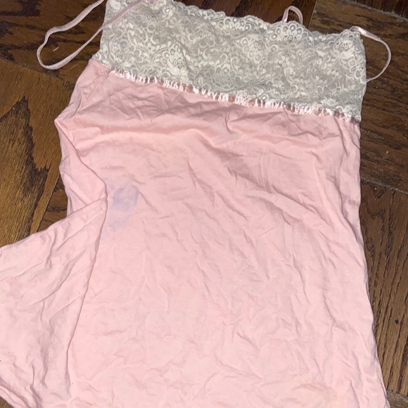 Victoria secret pink lil lace adjustable mighty nightgown /cami lace size XS - Picture 14 of 16